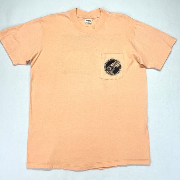 Vtg Columbia STS-28 Peach T-Shirt Nasa Space Shuttle Tag Size L DOD USA Cotton - Picture 3 of 13